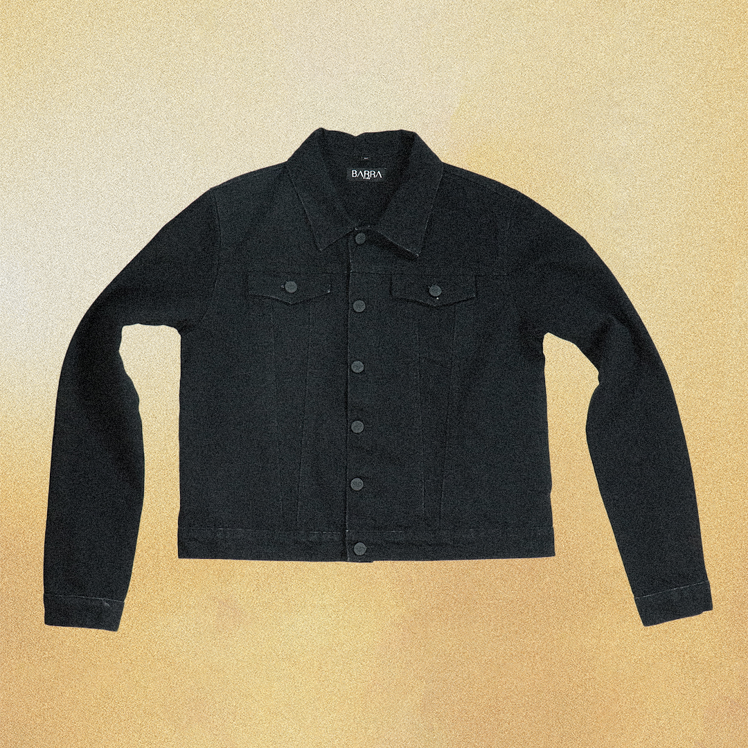 SLIM FIT BLACK DENIM JACKET