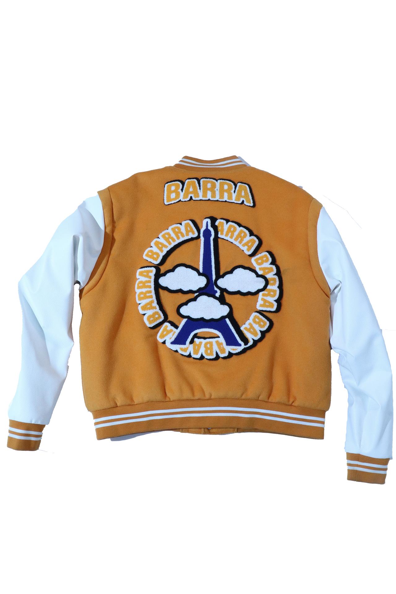 ORANGE PARIS VARSITY JACKET