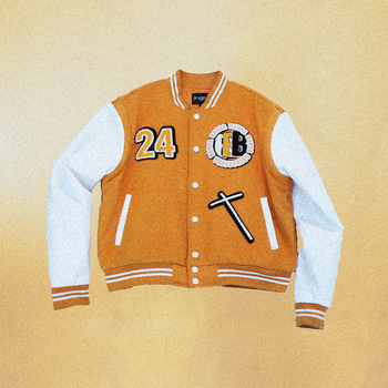 ORANGE PARIS VARSITY JACKET